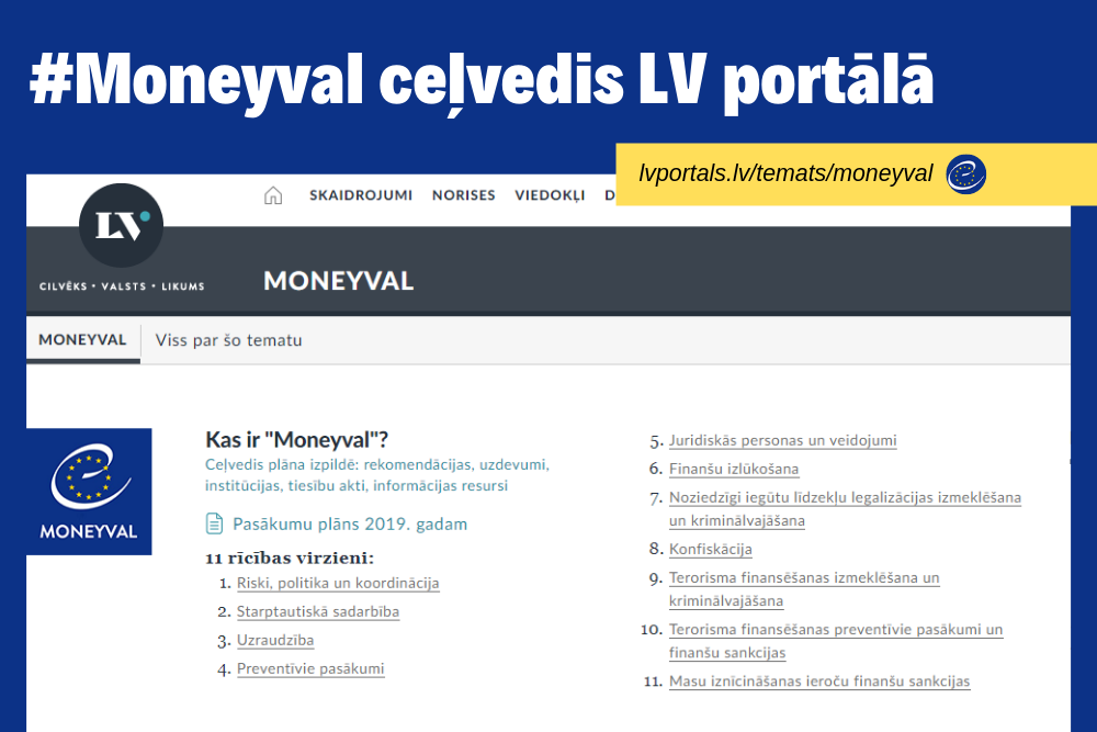 LV portāls atklāj “Moneyval” ceļvedi – turpmāk visas aktualitātes atrodamas vienkopus 