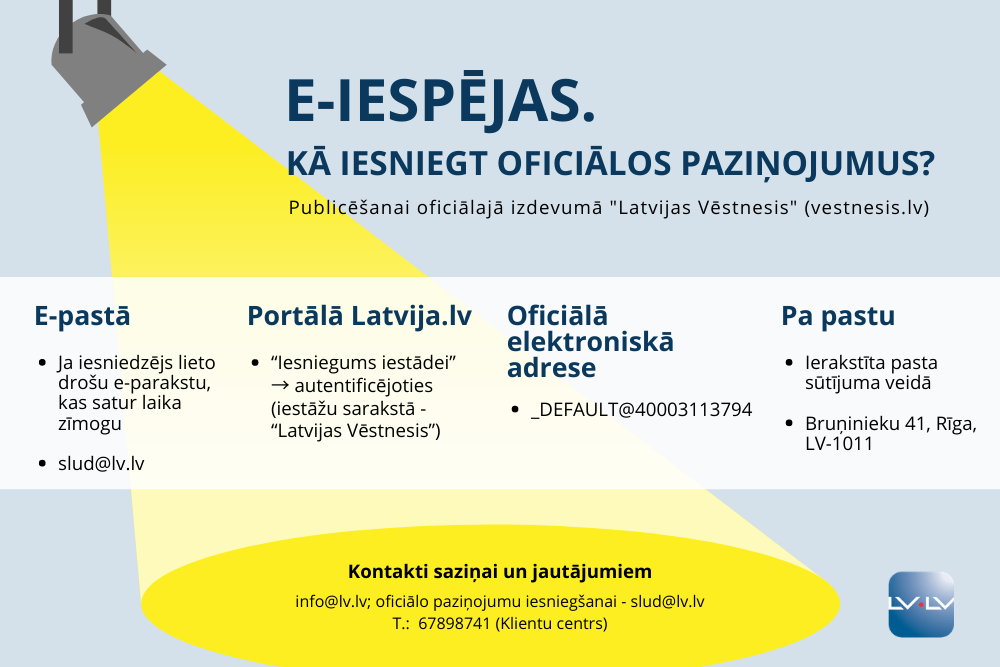 "Latvijas Vēstnesis" aicina izmantot e-iespējas 