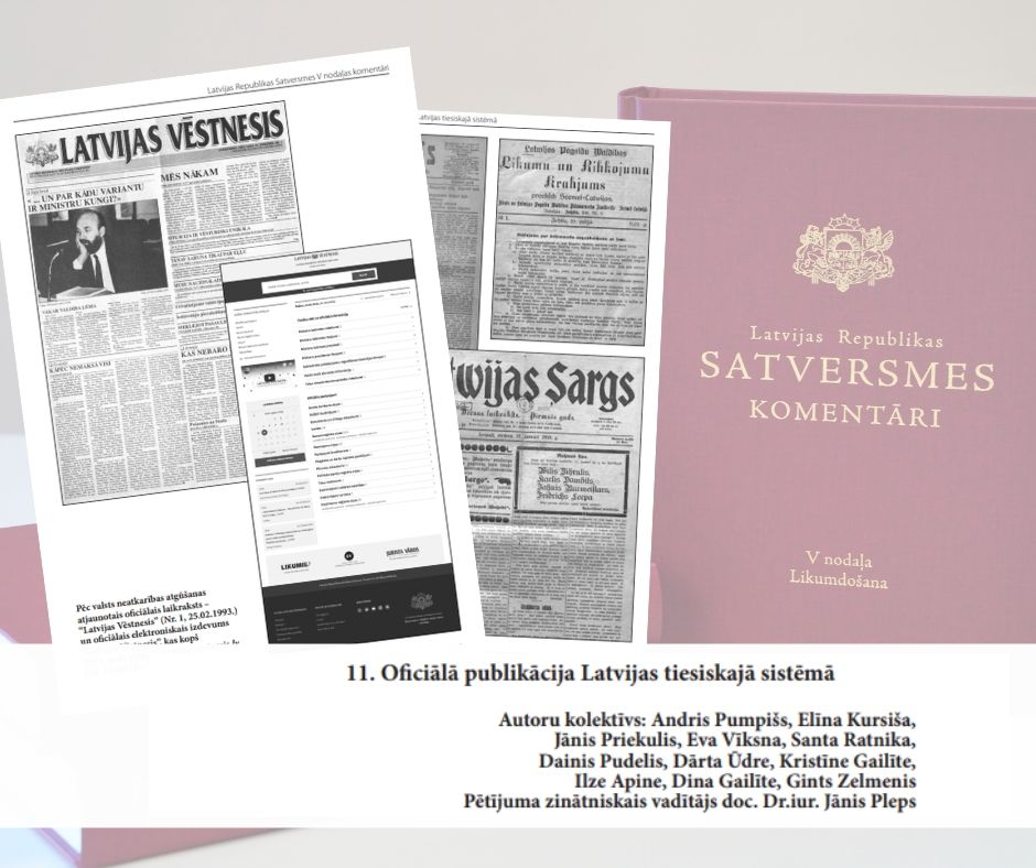 Publiskots pētījums par oficiālo publikāciju un “Latvijas Vēstnesi”