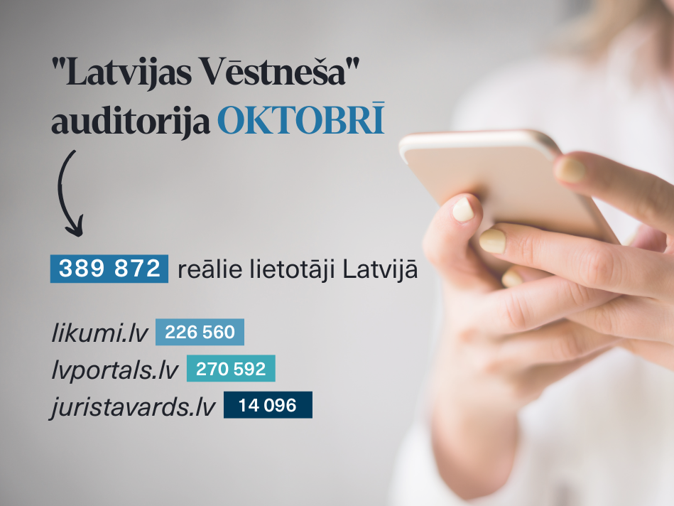 Oktobrī pieaugusi "Latvijas Vēstneša" auditorija 