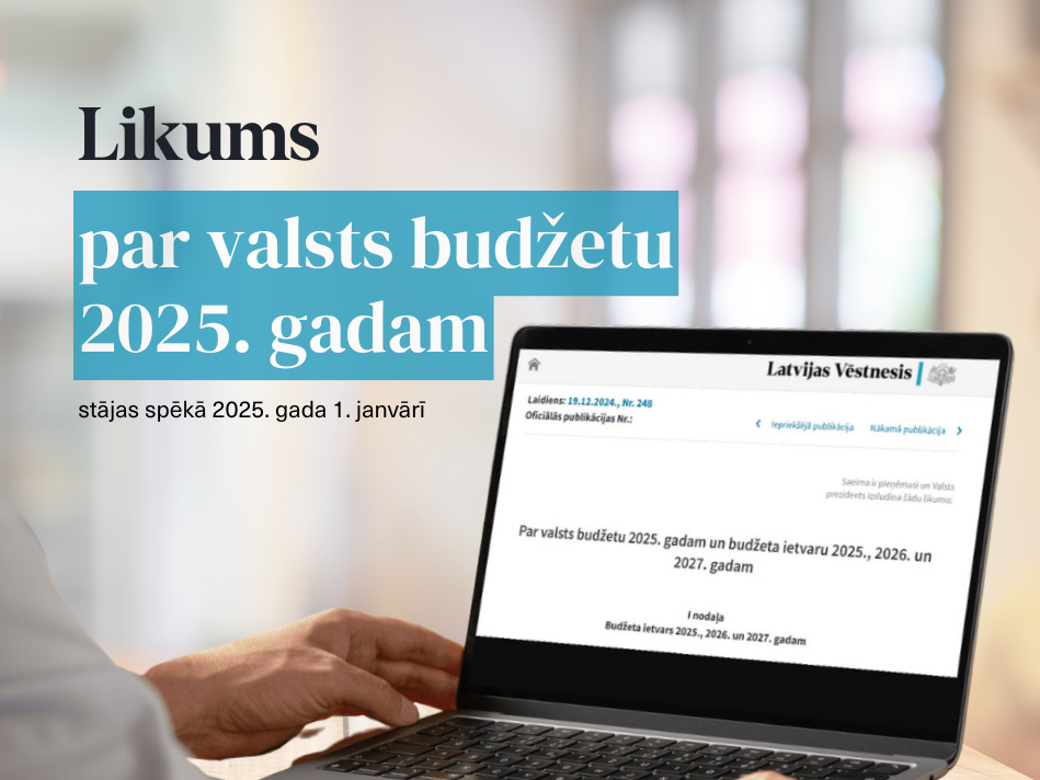 "Latvijas Vēstnesī" izsludināts likums par valsts budžetu 2025. gadam 